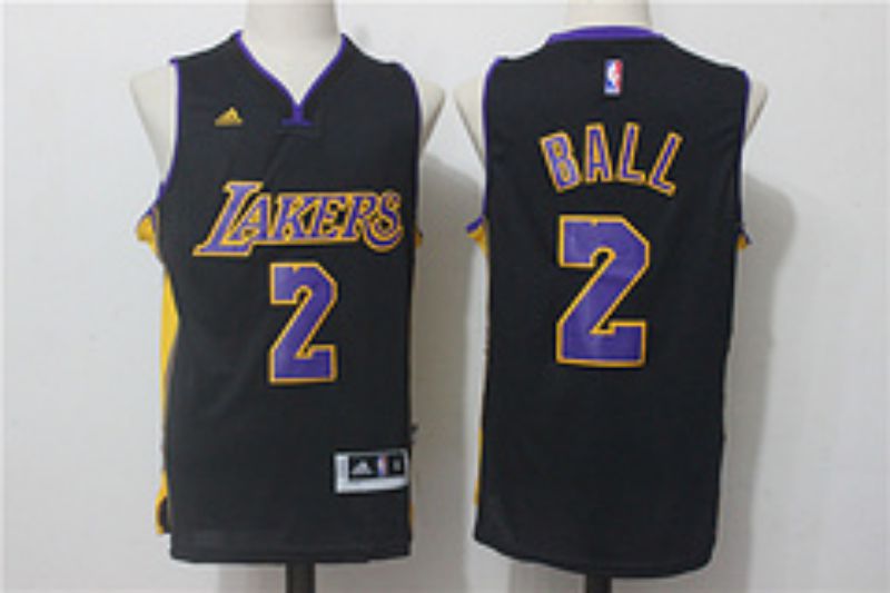Men Los Angeles Lakers #2 Ball Black NBA Jerseys->minnesota timberwolves->NBA Jersey